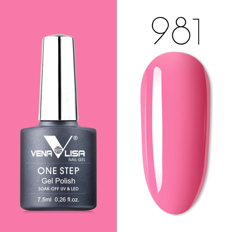 Venalisa 7.5 ml One Step Gel Polish Conception d'art d'ongle de haute qualité pour manucure Gel UV Soak Off Vernis à ongles