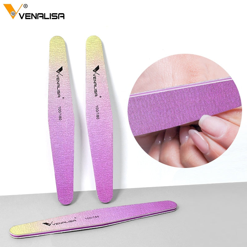 5pcs/set limes Venalisa Nail File Nail Buffer Nail Tool For Manicure Pedicure Gel Polish Cuticle Remover Nail Art Accessories