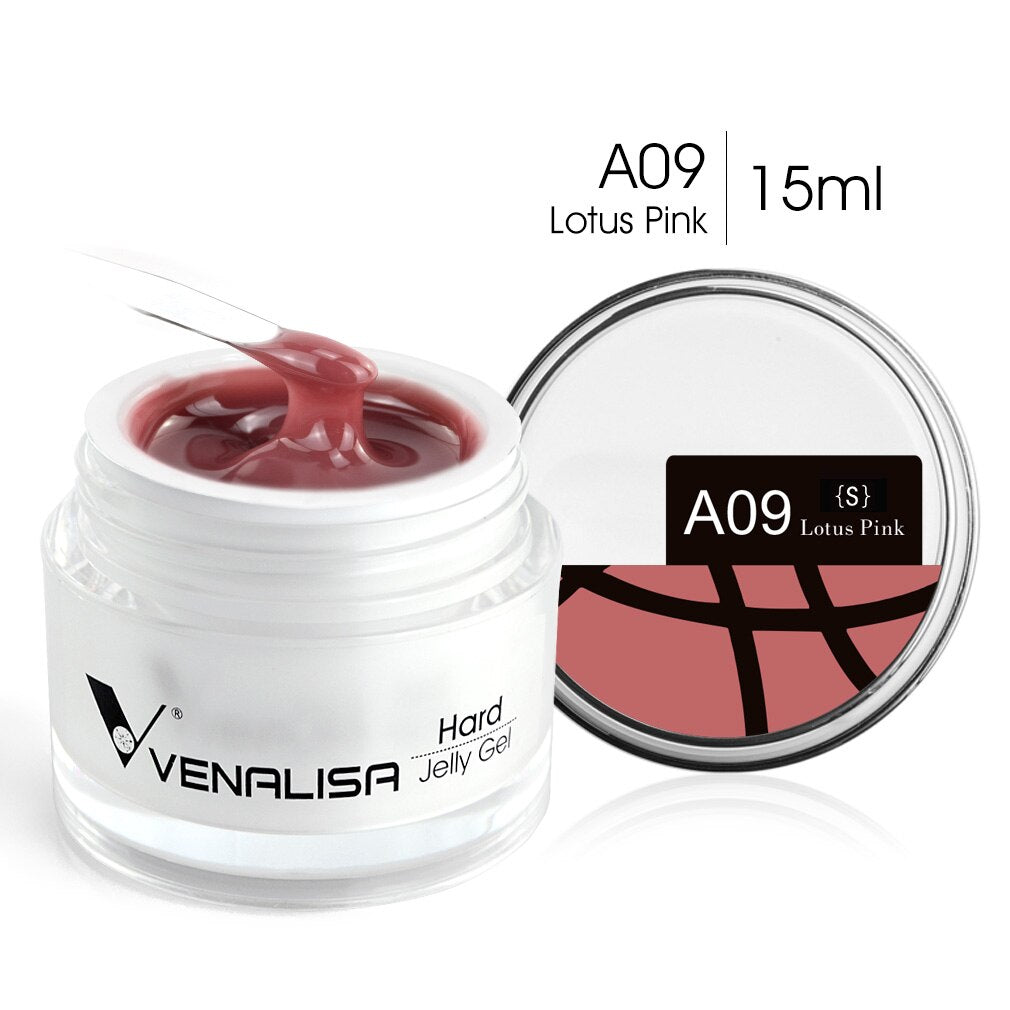 Hard Jelly Builder Nail Extend Gel Venalisa Poly Nail Gel 15ml Nail Art French Gel Gum Clear Camouflage UV Construction Gel