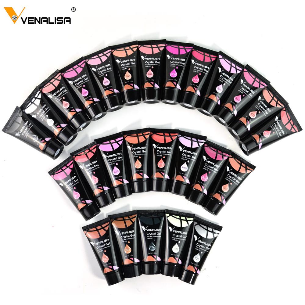 Venalisa Poly Nail Gel 30g Transparent Camouflage Color Fibre Glass UV Construction Gel Soak Off Builder Nail Extend Gum Acrylic