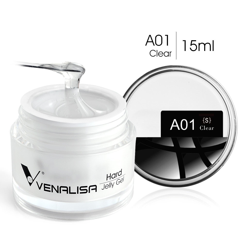 Hard Jelly Builder Nail Extend Gel Venalisa Poly Nail Gel 15ml Nail Art French Gel Gum Clear Camouflage UV Construction Gel