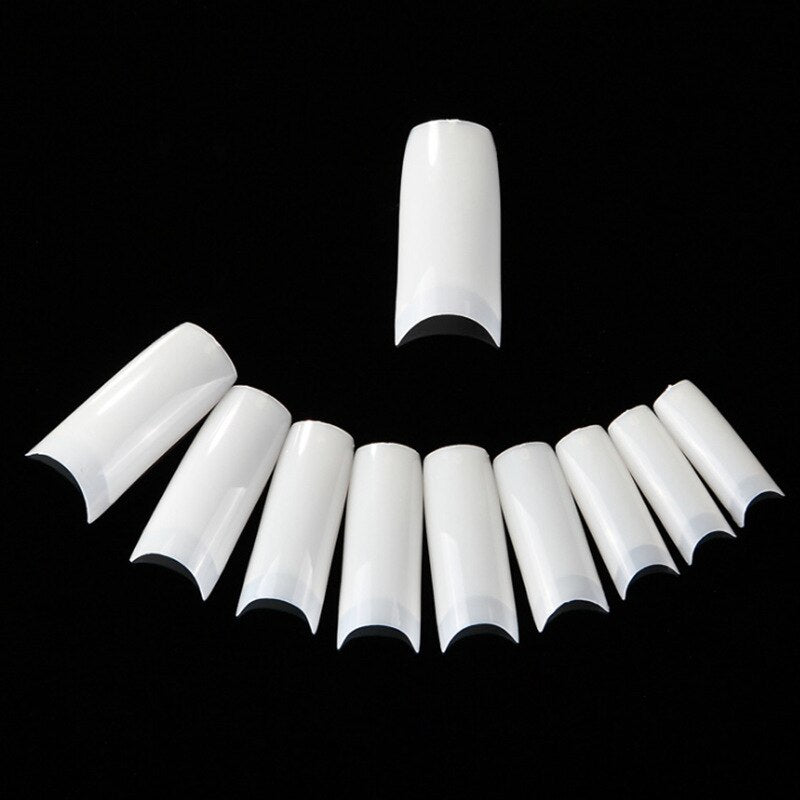 500pcs/box Full Cover Fake Nail Artificial Press Ballerina Transparent/Natural/white False Coffin Nails Art Tips Manicure Tool