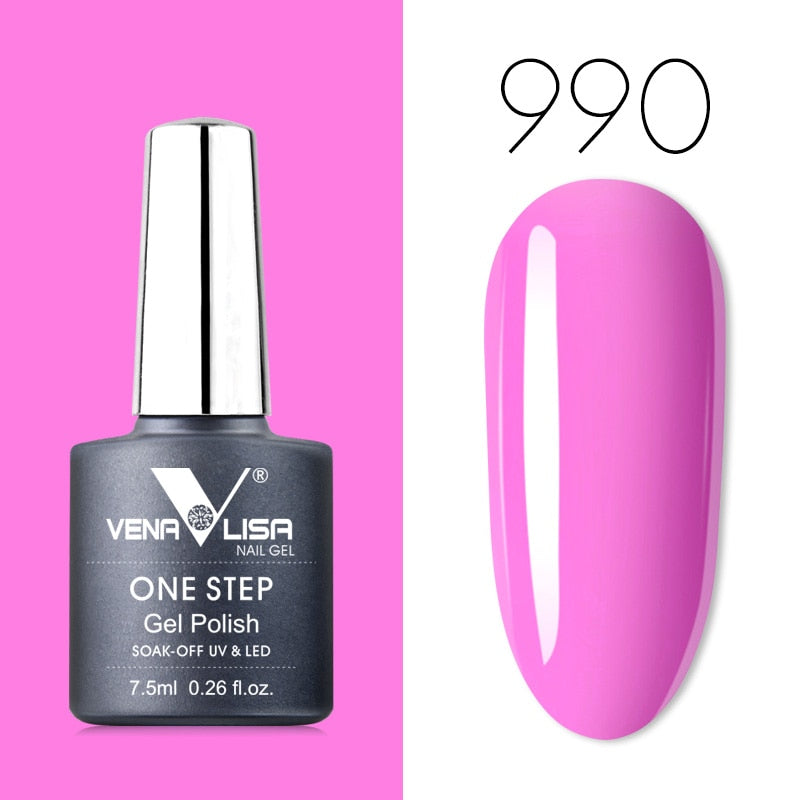 Venalisa 7.5 ml One Step Gel Polish Conception d'art d'ongle de haute qualité pour manucure Gel UV Soak Off Vernis à ongles