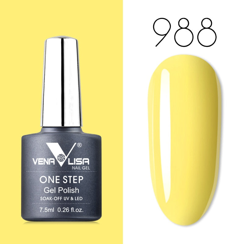 Venalisa 7.5 ml One Step Gel Polish Conception d'art d'ongle de haute qualité pour manucure Gel UV Soak Off Vernis à ongles