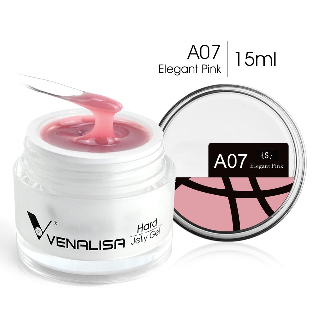 Hard Jelly Builder Nail Extend Gel Venalisa Poly Nail Gel 15ml Nail Art French Gel Gum Clear Camouflage UV Construction Gel