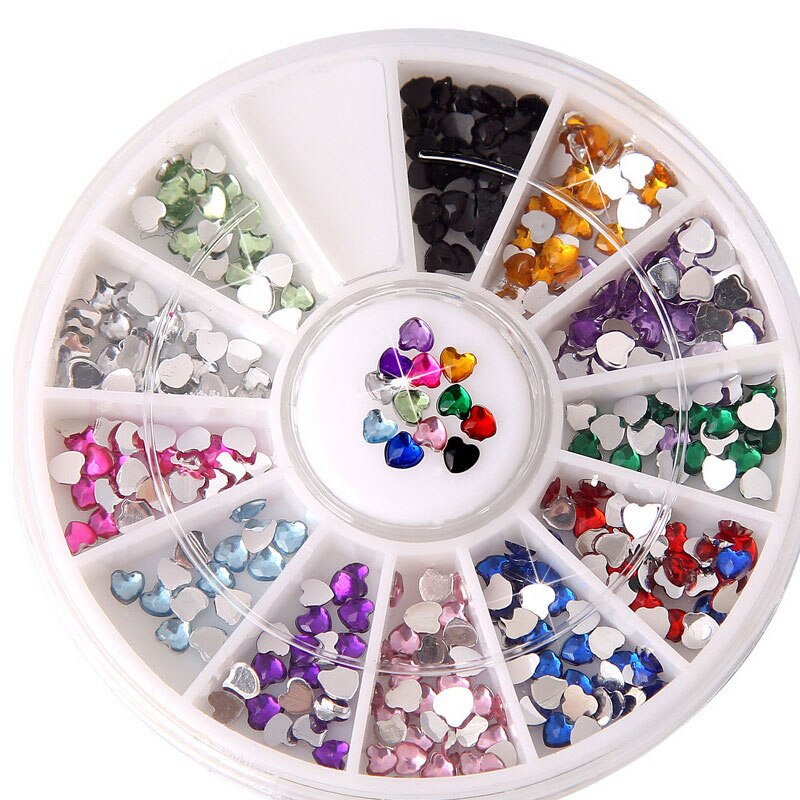 1Box Mixed Color Nail Rhinestone Wheel Irregular Beads For 3D Nail Art Decoration Design Manicure Tools
