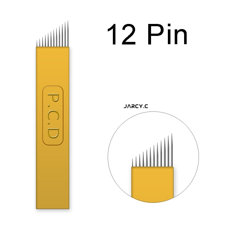 Laminas Microblading PCD Needles Nano Blade Hard 12/14/12u/14u for MicroShading 3D Embroidery Pernement Makeup Eyebrow Machine