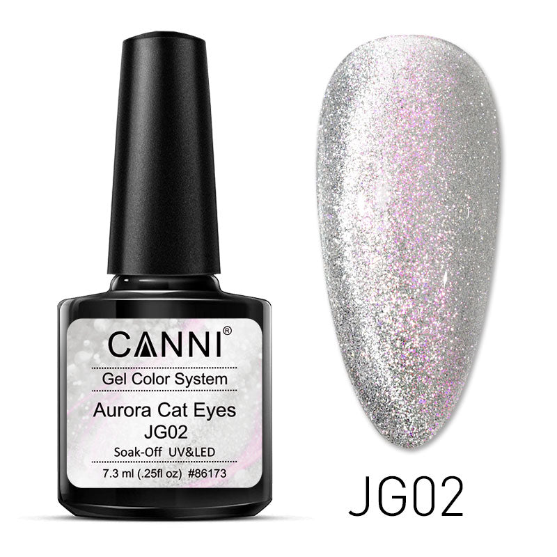 CANNI New Arrivals 6 Colors Aurora Cat Eyes Gel Color System JG01-JG06 High-quality Long Lasting UV/LED Soak-Off Nail Arts Gel