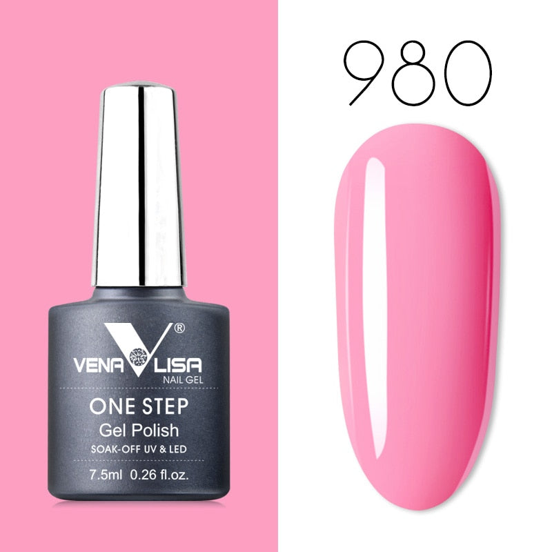 Venalisa 7.5 ml One Step Gel Polish Conception d'art d'ongle de haute qualité pour manucure Gel UV Soak Off Vernis à ongles
