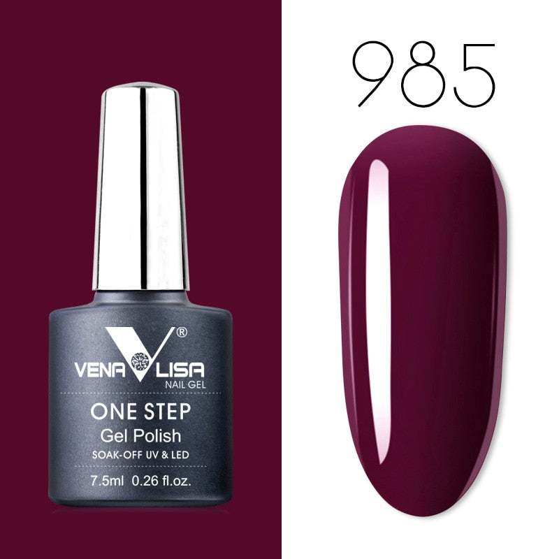 Venalisa 7.5 ml One Step Gel Polish Conception d'art d'ongle de haute qualité pour manucure Gel UV Soak Off Vernis à ongles
