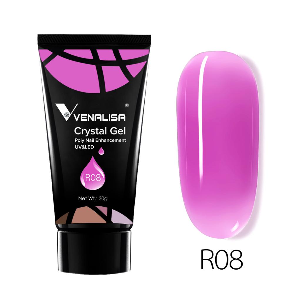 Venalisa Poly Nail Gel 30g Transparent Camouflage Color Fibre Glass UV Construction Gel Soak Off Builder Nail Extend Gum Acrylic