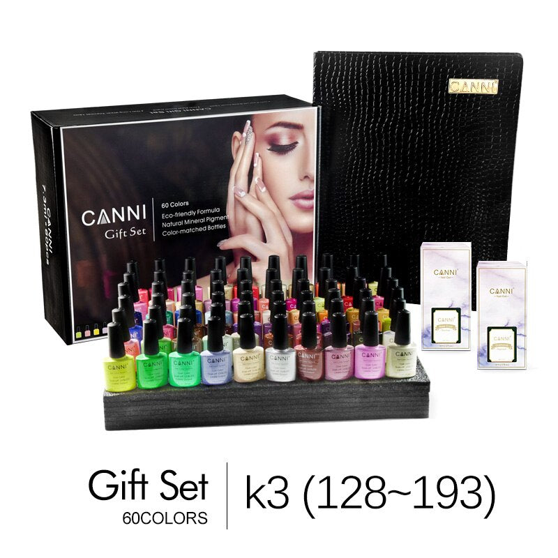 CANNI K1-K5 Nail Salon Professional 60 colors 7.3ml Soak Off Nails Art UV Nail Gel Polish kit