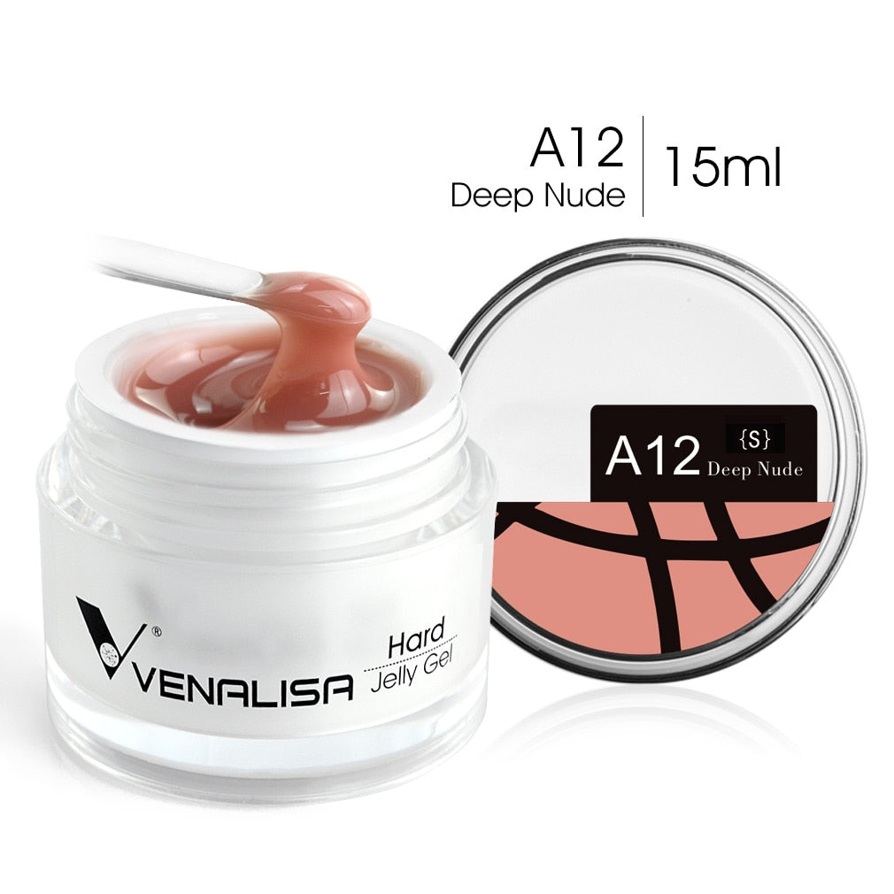 Hard Jelly Builder Nail Extend Gel Venalisa Poly Nail Gel 15ml Nail Art French Gel Gum Clear Camouflage UV Construction Gel