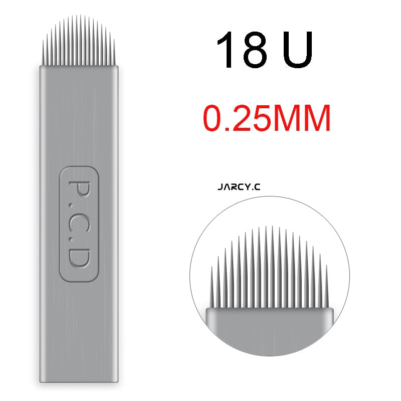Laminas Microblading PCD Needles Nano Blade Hard 12/14/12u/14u for MicroShading 3D Embroidery Pernement Makeup Eyebrow Machine