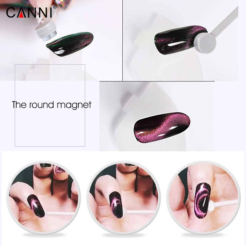 Nouveau Double voies Magnétique Plaque Aimant Stylo 1 PCS CANNI pour Tous Magic 3D Cat Eyes Aimant Nail Gel Polish outil