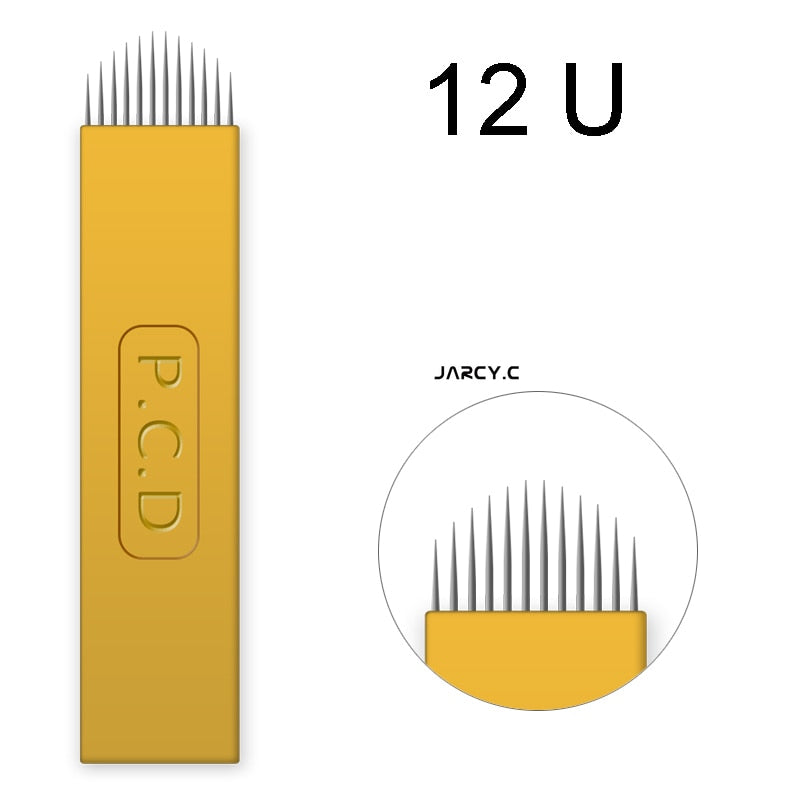 Laminas Microblading PCD Needles Nano Blade Hard 12/14/12u/14u for MicroShading 3D Embroidery Pernement Makeup Eyebrow Machine