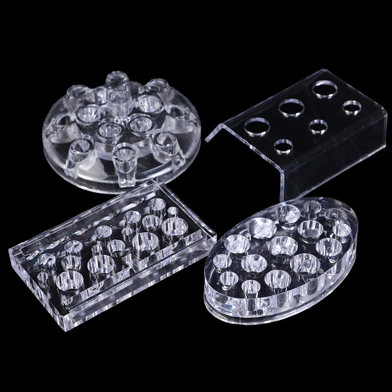 4 Types Acrylic Tattoo Ink Cup Stand Holder Permanent Makeup Microblading Pigment Tattoo Storage Caps
