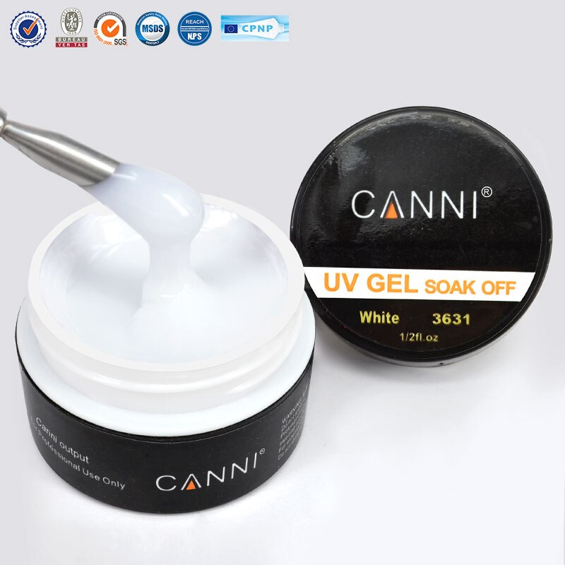15ml CANNI nail sculpture Clear White Pink Color Hard uv Gel cheap Extending builder UV Gel topcoat base coat gel nail kit set