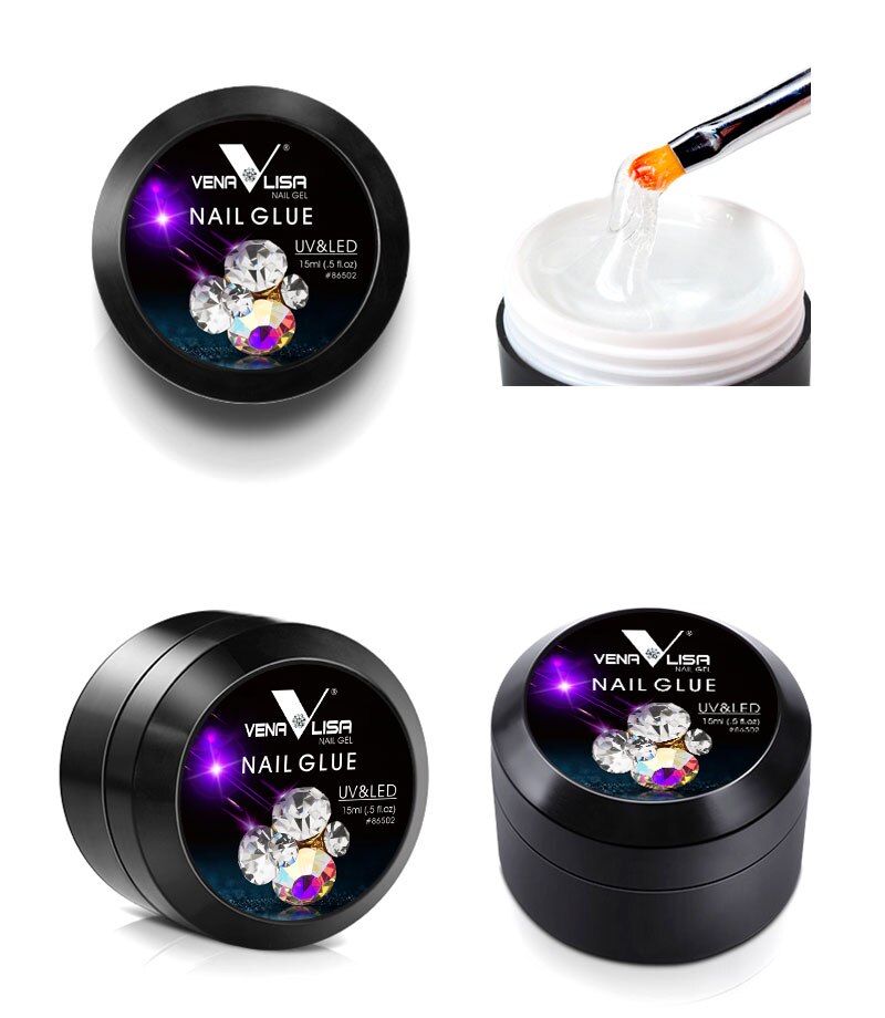 colle Venalisa uv led - Gel collant transparent couleur claire fournisseur diamant épais Gel pour les ongles diamant décoration colle bâton Gel Gel ferme