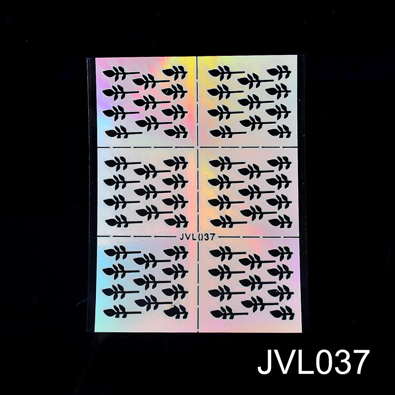 10 Sheets/set Hollow Irregular Stencils Nail Vinyls Laser 3D Image Transfer Guide Template Nail Art Hollow Sticker