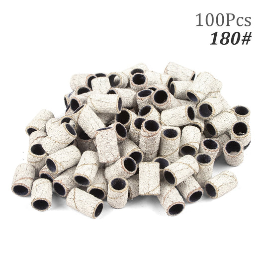 50pcs Nail Drill Bits Sanding Bands for Nail Drill File Grinder Sander Band Set for Acrylic Nails Gel Removing Pedicure Tool