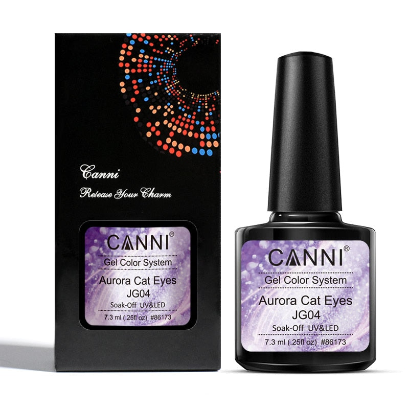 CANNI New Arrivals 6 Colors Aurora Cat Eyes Gel Color System JG01-JG06 High-quality Long Lasting UV/LED Soak-Off Nail Arts Gel