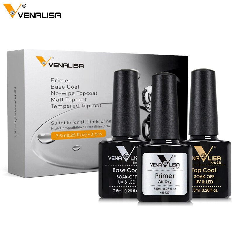 set 6pcs - Venalisa Nail Polish Varnish Gel 7.5ml 60 Colors Nail Art Design Private Label Glitter Nails Matt Nail Polish Gel Polish Lacquer