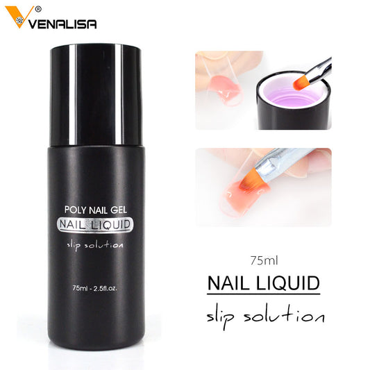 slip solution Nail Art DIY French Nail Extension Full Cover Acrylique Ongles Jelly UV Gel Gum VENALISA Poly Nail Gel Slip Liquid Cleanser Remover