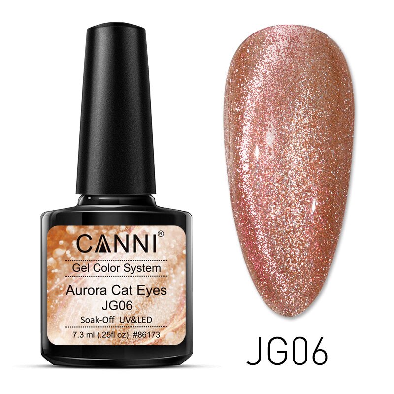 CANNI New Arrivals 6 Colors Aurora Cat Eyes Gel Color System JG01-JG06 High-quality Long Lasting UV/LED Soak-Off Nail Arts Gel