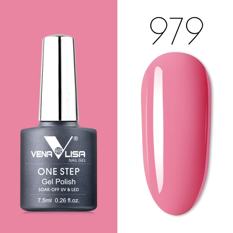 Venalisa 7.5 ml One Step Gel Polish Conception d'art d'ongle de haute qualité pour manucure Gel UV Soak Off Vernis à ongles
