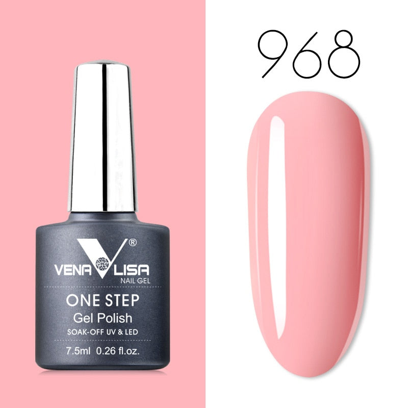 Venalisa 7.5 ml One Step Gel Polish Conception d'art d'ongle de haute qualité pour manucure Gel UV Soak Off Vernis à ongles