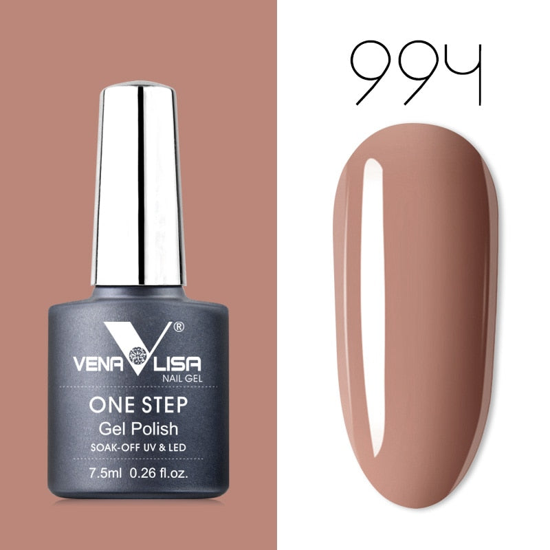 Venalisa 7.5 ml One Step Gel Polish Conception d'art d'ongle de haute qualité pour manucure Gel UV Soak Off Vernis à ongles