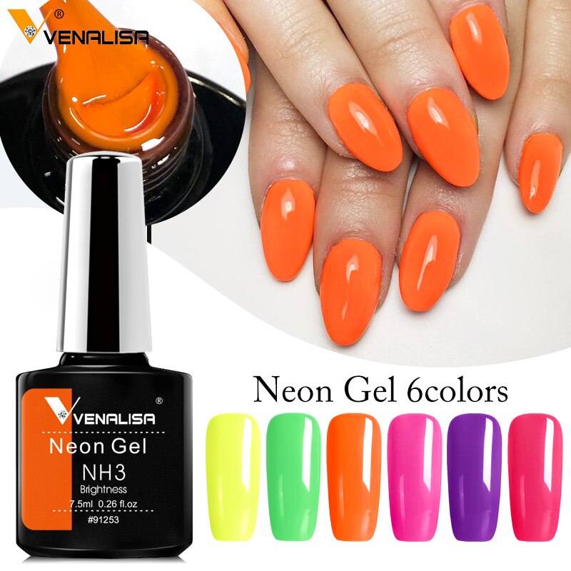 Venalisa Nouveau 7.5 ml Néon Gel Nail Art Manucure Soak Off Camouflage Naturel Couleur Nude Silicone Nail Gel Vernis Laque Vernis