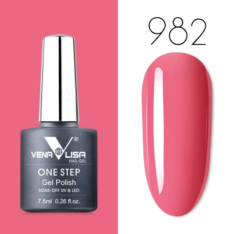 Venalisa 7.5 ml One Step Gel Polish Conception d'art d'ongle de haute qualité pour manucure Gel UV Soak Off Vernis à ongles