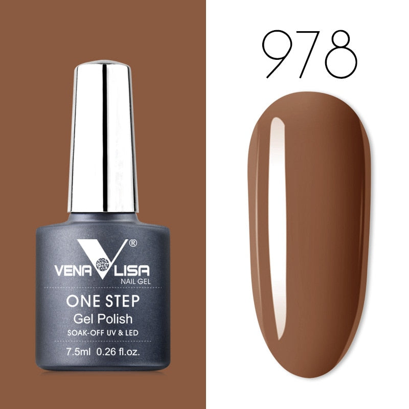 Venalisa 7.5 ml One Step Gel Polish Conception d'art d'ongle de haute qualité pour manucure Gel UV Soak Off Vernis à ongles