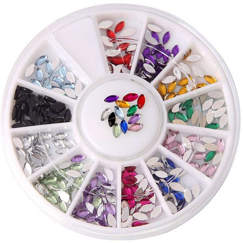 1Box Mixed Color Nail Rhinestone Wheel Irregular Beads For 3D Nail Art Decoration Design Manicure Tools