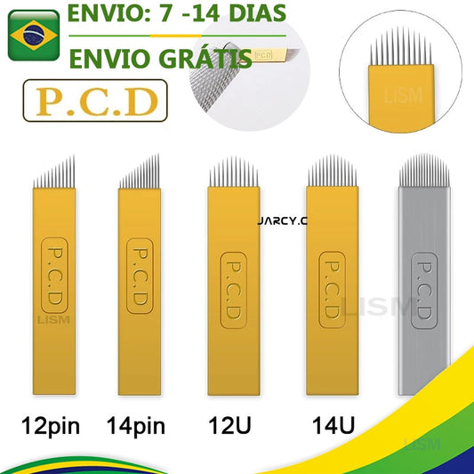 Laminas Microblading PCD Needles Nano Blade Hard 12/14/12u/14u for MicroShading 3D Embroidery Pernement Makeup Eyebrow Machine