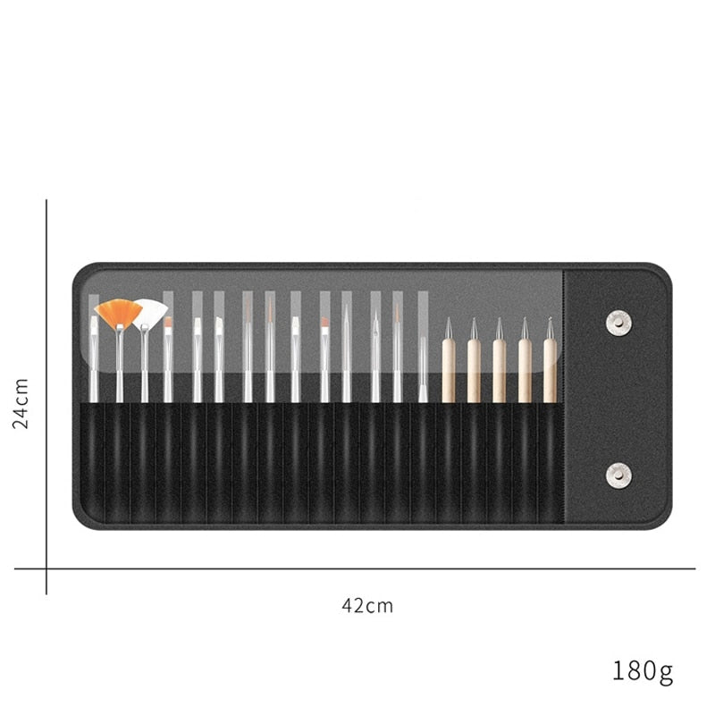 20Pcs/Set Nail Brush For Manicure Gel Brush For Nail Art Acrylic Liquid Accessories Professional Powder Carving Gel Brushes Pens