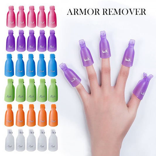 10PCS Gel Remover Wraps Plastic Nail Polish Remover Clip Nail Art Soak Off Cap Nail Degreaser Cleaner Tips For Fingers Tools