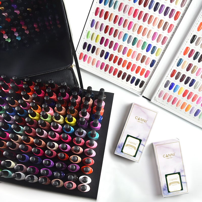 CANNI 240 Colors/set 7.3ml UV Gel Professional Nail Art Salon Nail Polish Kit Color Gel Lacquer Soakoff High Quality Manicure