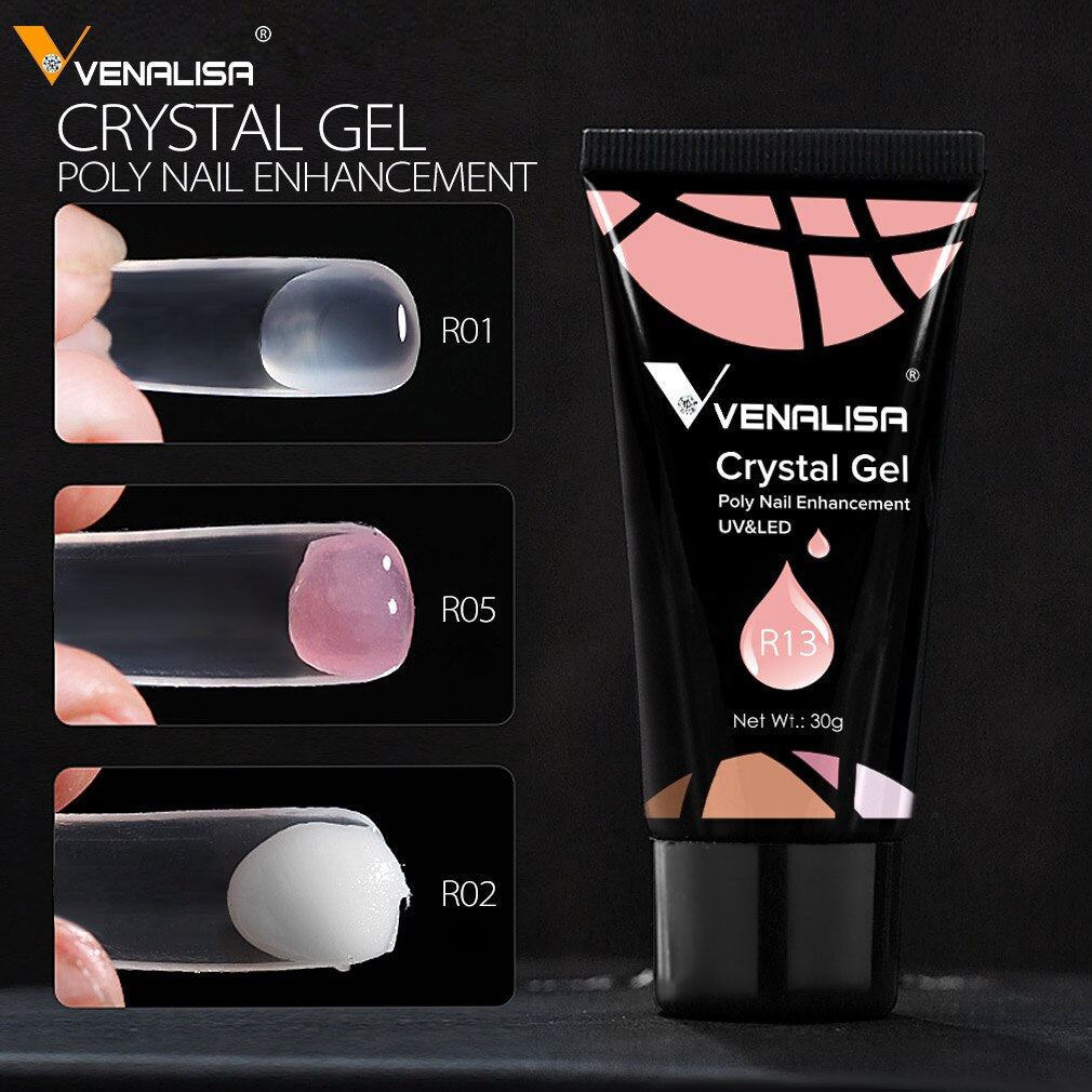 kit polygel 1 - Venalisa Poly Nail Gel Nail Art Transparent Clear Camouflage Color