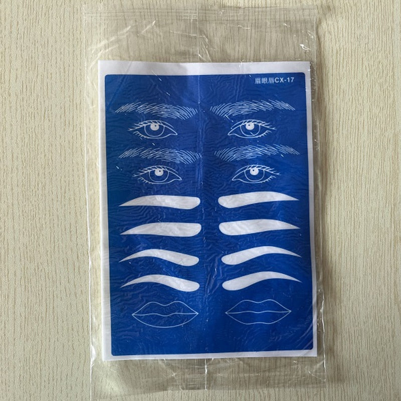 3D Face Tattoo Practice Silicone Fake Skins Practice 1pc Microblading Practice Skin for Face Eyebrows Lips for Tattoo Beginners