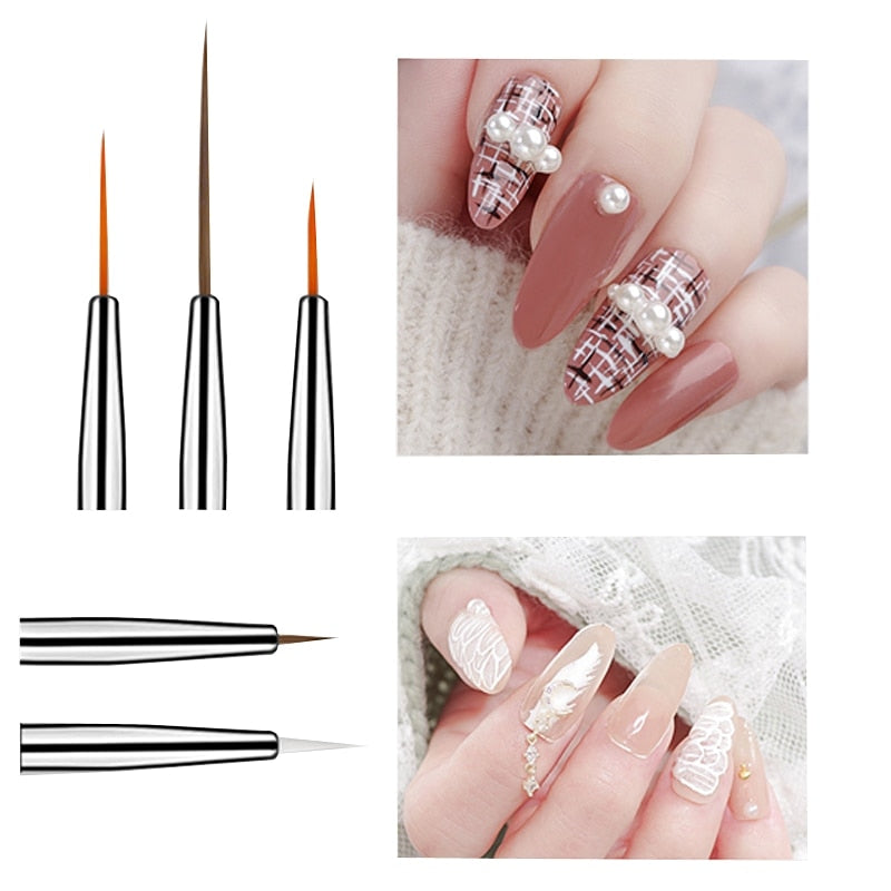 20Pcs/Set Nail Brush For Manicure Gel Brush For Nail Art Acrylic Liquid Accessories Professional Powder Carving Gel Brushes Pens