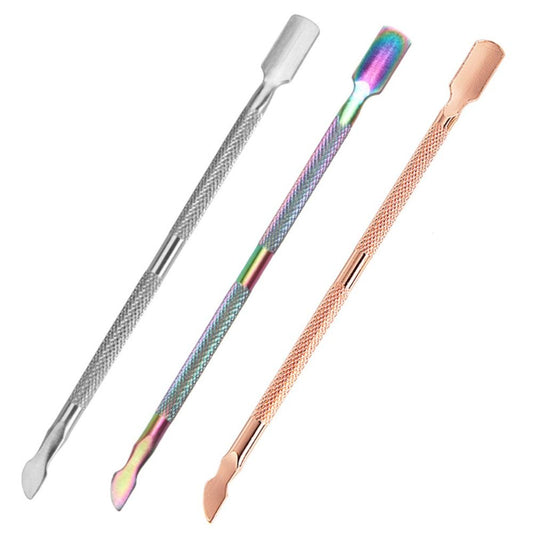 Nail Art Dead skin removal Tool For Nail Art Cuticle Pusher Steel Nail Manicures Remover Manicure Sticks Remove Nail Dirt