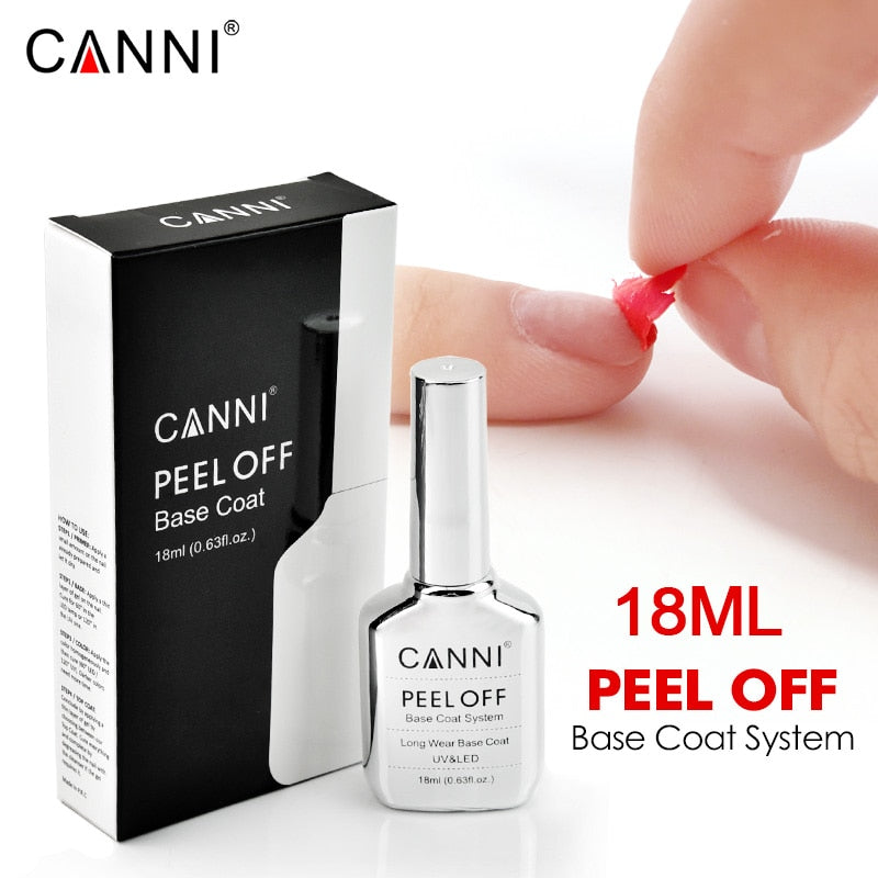 Canni 18ml Long Wear Diamond Nowipe Top Coat Peeloff Base Coat Luxury Mirror Bottle Soak Off UV LED Gel Polish Nail Manicure