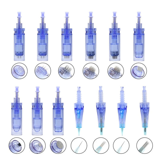 10PCS AIGUILLES  DR,pen Cartridge 1 pin 3pins 5pins /12/36/42 pins A1 Tips Replacement Microneedling Tattoo Needles Nano For Dermal Pen