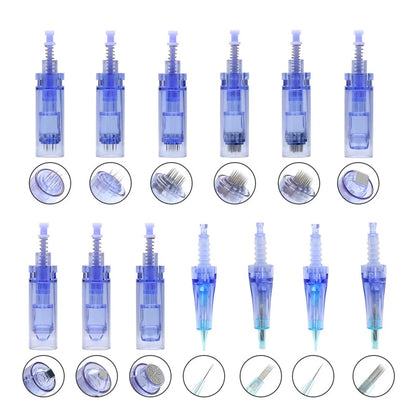 10PCS AIGUILLES  DR,pen Cartridge 1 pin 3pins 5pins /12/36/42 pins A1 Tips Replacement Microneedling Tattoo Needles Nano For Dermal Pen