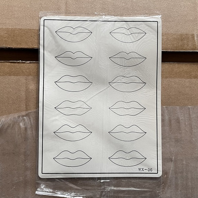 3D Face Tattoo Practice Silicone Fake Skins Practice 1pc Microblading Practice Skin for Face Eyebrows Lips for Tattoo Beginners