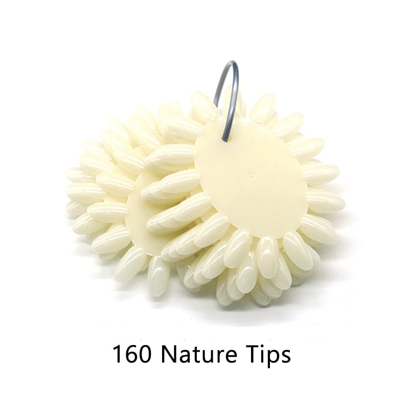 50 pièces faux conseils clair Nature Nail Art affichage ovale ventilateur Style ongles échantillon vernis support conseils pratique manucure accessoires outil