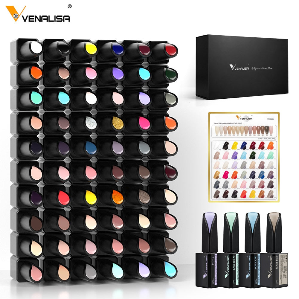 15ml VIP Kit Venalisa Nail Gel Polish Glass Bottle Color On top Jelly Color Gorgeous Color Full Coverage Gel Varnish Pigment